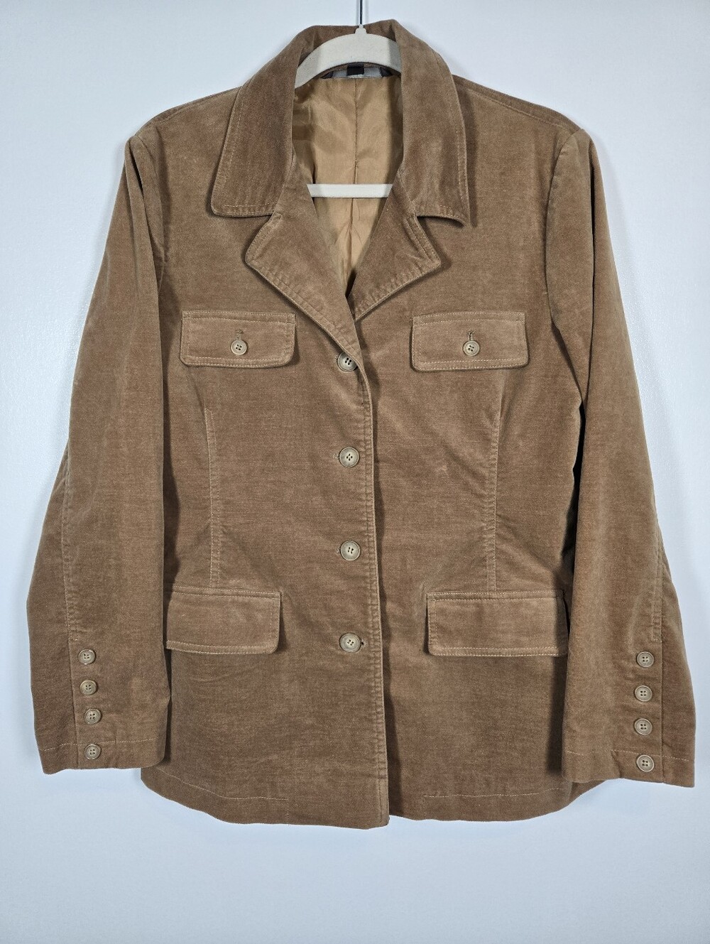 Vintage TCM Tan Faux Sueded Blazer Jacket Size US 12/14